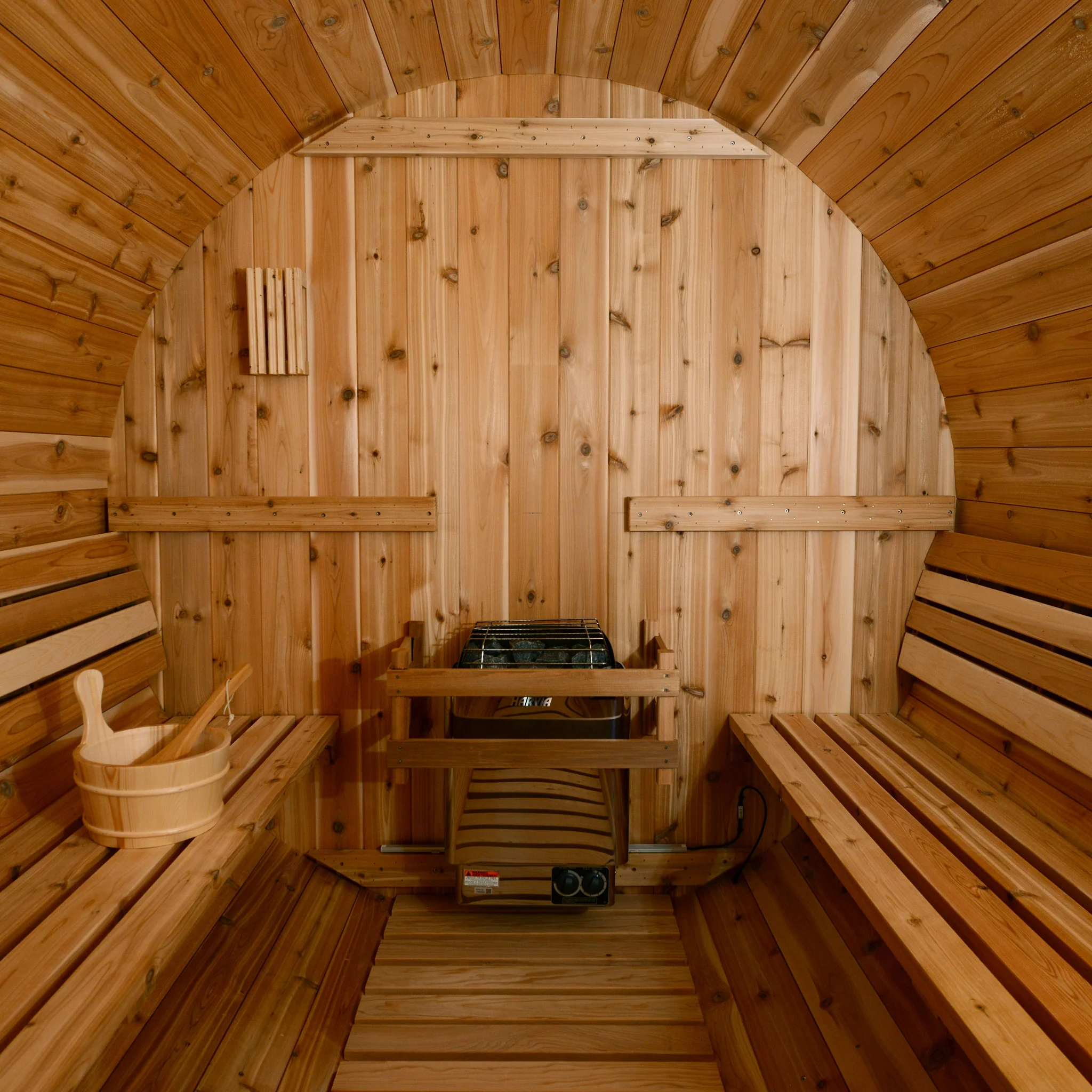 Audra 2-4 Person Canopy Barrel Sauna - Image 7