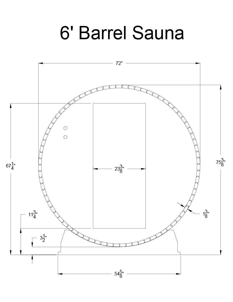 Charleston 4 Person Canopy Barrel Sauna - Image 9